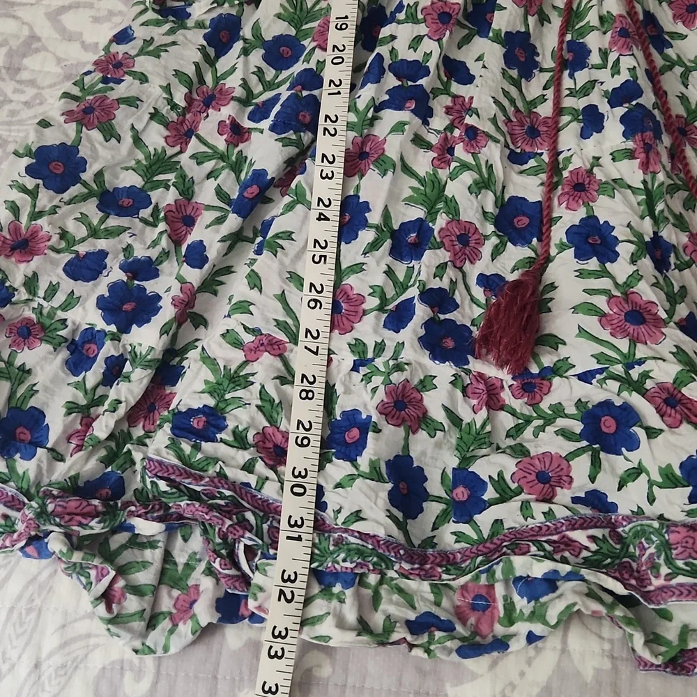 Pretty cotton floral tunic top or mini dress in very good condition! - Picture 6 of 8